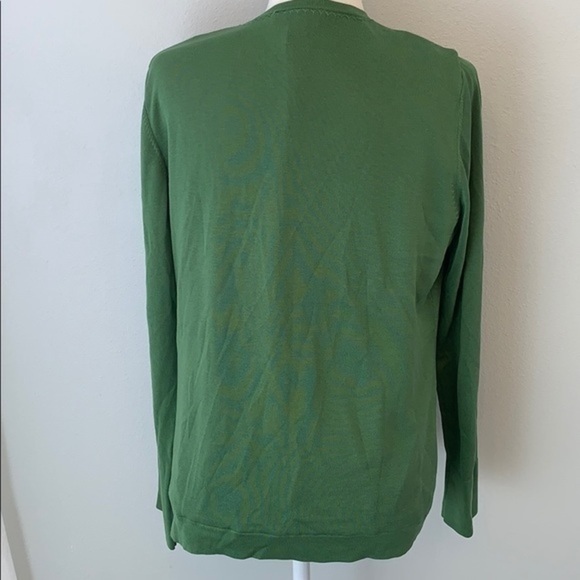 Orvis green button from cardigan sweater. - Picture 4 of 9
